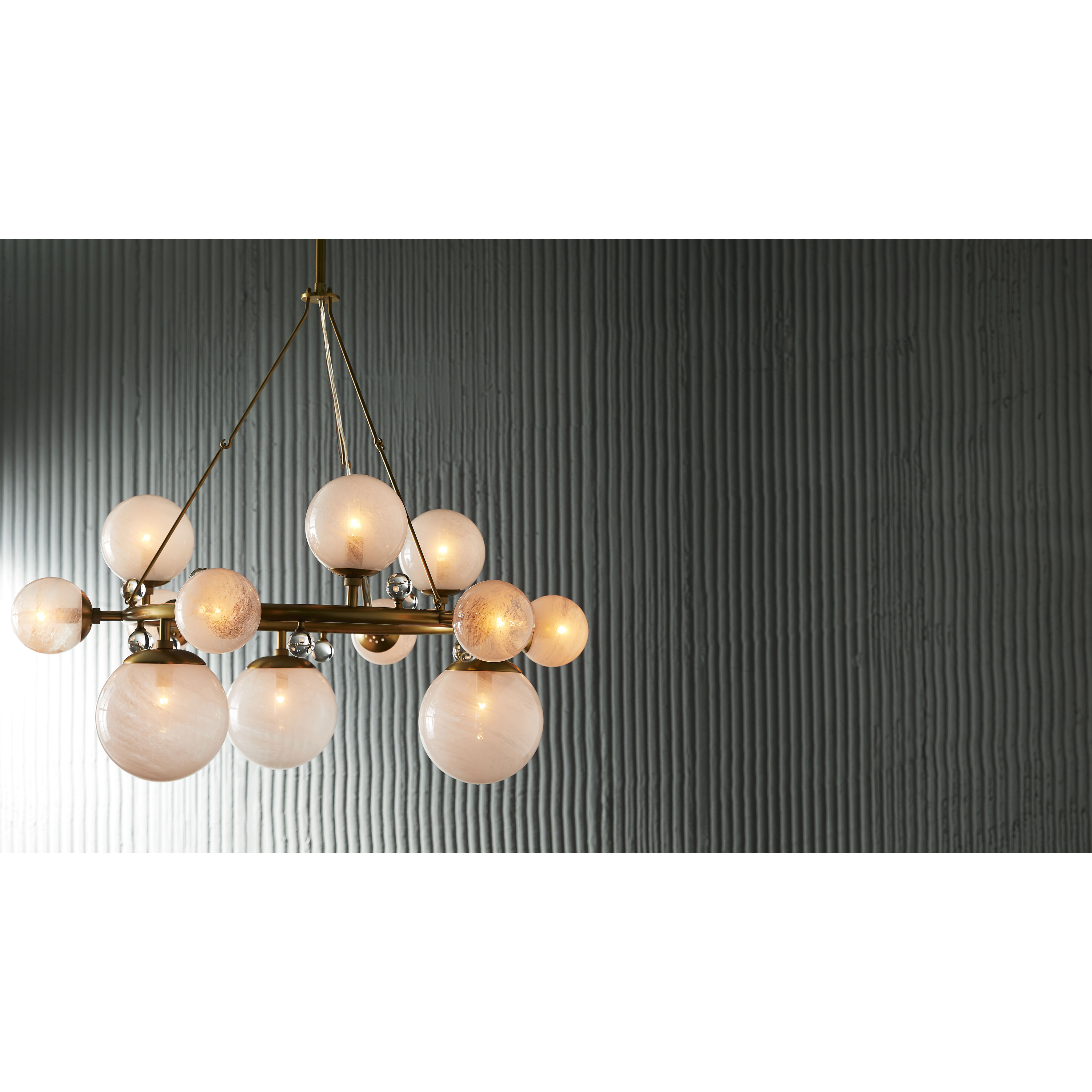 Troon 12 Light 36 inch Antique Brass Chandelier Ceiling Light